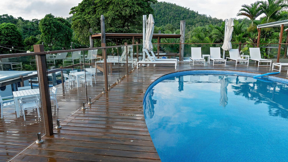 Glass Pool Fence on Deck