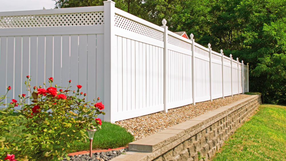 White Lattice-Top PVC Privacy Fence