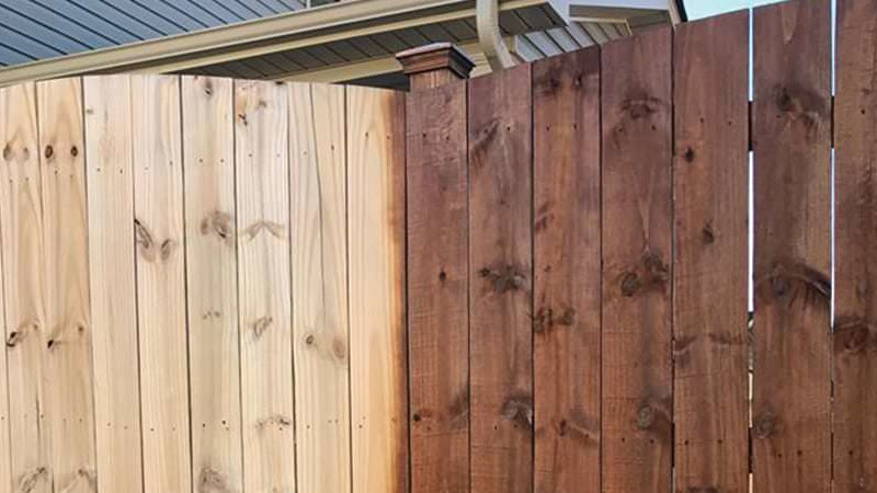Fence Staining Natural Brown
