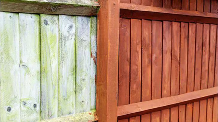 Warm Red-Brown Fence Stain Finish