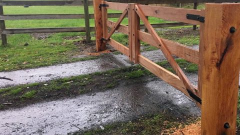 Post and Rail Driveway Gate